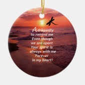 Een libel om me te herinneren keramisch ornament (Voorkant)