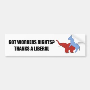 Een liberaal bumpersticker