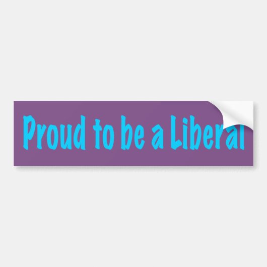 Een liberaal pleidooi bumpersticker (Voorkant)
