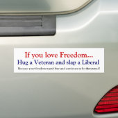 Een liberaal slachtoffer van een Vet Bumpersticker (Op auto)