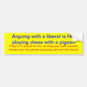 EEN LIBERALE ARGUMENT BUMPERSTICKER