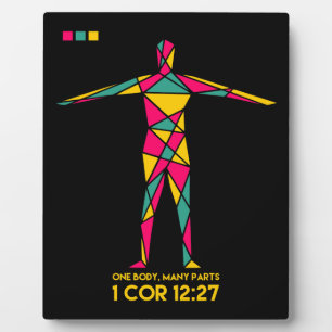 Eén lichaam Vele delen Cubisme (1 Corinthians 12:2 Fotoplaat