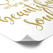Een Licht Blijft Gouden Script Herdenkingstekst Poster (Hoek)