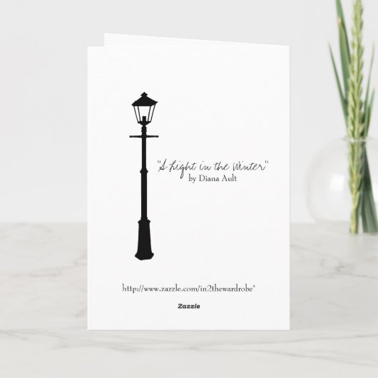 Een licht in het Wenskaart van de Vakantie van de Feestdagen Kaart (Achterkant)