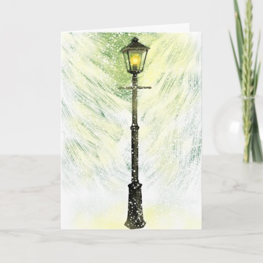 Een licht in het Wenskaart van de Vakantie van de Feestdagen Kaart (Voorkant)