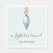 Een licht is aangebroken, Waterverf Christelijke k Servet (Voorkant)