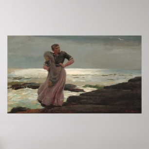 Een licht op het Zee - Winslow Homer Fine Art Post Poster