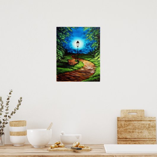 Een licht op mijn pad poster (Keuken)