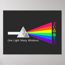 Eén licht veel ramen zetten zich unitair op poster