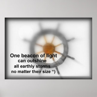 Een lichtbaken. poster