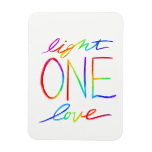 Eén lichte, één liefdesregenboogstekker, aangepast magneet