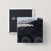 Een lichte gepantserde brand vierkante button 5,1 cm (Voorkant /achterkant)