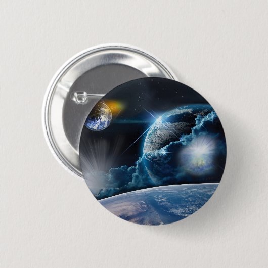 Een lichte reis ronde button 5,7 cm (Voorkant /achterkant)