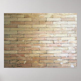 Een lichtgekleurde brick-muur poster