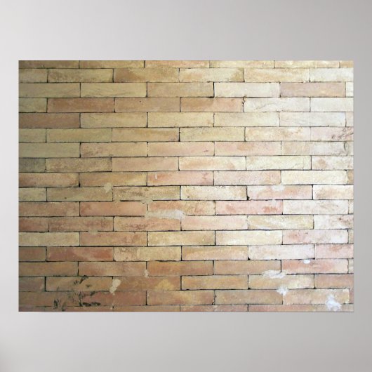 Een lichtgekleurde brick-muur poster (Voorkant)