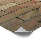 Een lichtgekleurde brick-muur poster (Hoek)