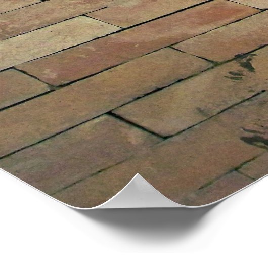 Een lichtgekleurde brick-muur poster (Hoek)