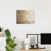 Een lichtgekleurde brick-muur poster (Thuiskantoor)