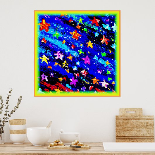 Een lichtgekleurde Starry Skies. Bestel nu Poster (Keuken)