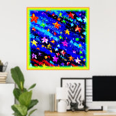 Een lichtgekleurde Starry Skies. Bestel nu Poster (Thuiskantoor)