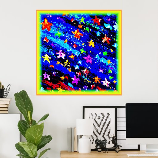 Een lichtgekleurde Starry Skies. Bestel nu Poster (Thuiskantoor)