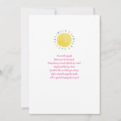 Een lichtstraal zonneschijn Baby shower Kaart (Achterkant)