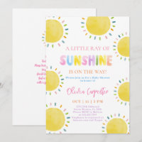 Een lichtstraal zonneschijn Baby shower