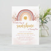 Een lichtstraal zonneschijn draait om één kaart (Staand voorkant)