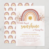 Een lichtstraal zonneschijn draait om één kaart (Voorkant / Achterkant)