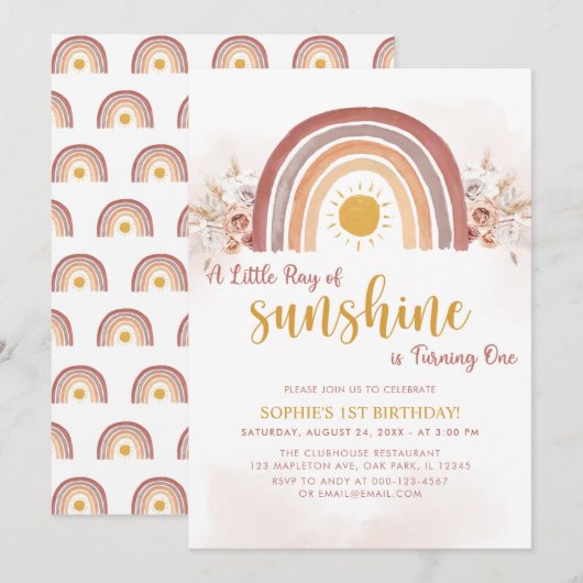 Een lichtstraal zonneschijn draait om één kaart (Voorkant / Achterkant)