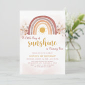 Een lichtstraal zonneschijn draait om één kaart (Staand voorkant)