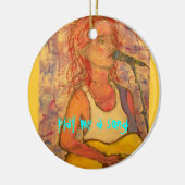 een lied spelen keramisch ornament (Links)