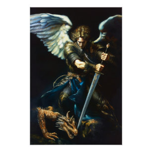 Een lied van staal en schaal Angel vs Dragon Perfect Poster
