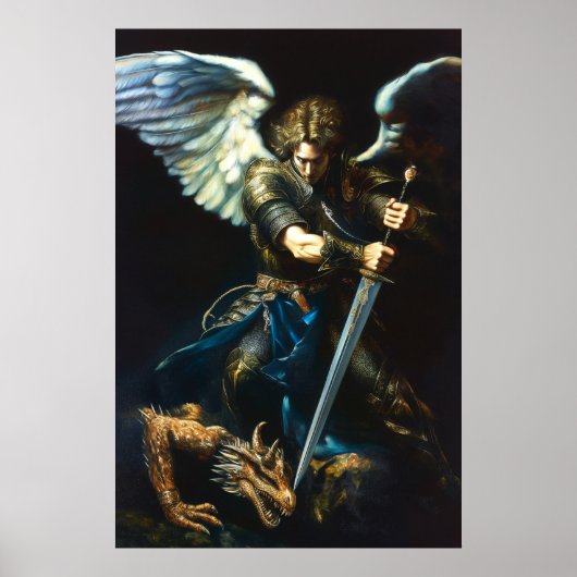 Een lied van staal en schaal | Angel vs Dragon Poster (Voorkant)