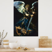Een lied van staal en schaal | Angel vs Dragon Poster (Keuken)