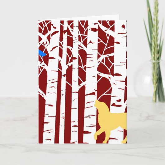 Een lied van vrede, een blaf van vreugde feestdagen kaart (Voorkant)