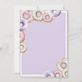 Een lief Baby Paarse Donuts Waterverf Baby shower Kaart (Achterkant)