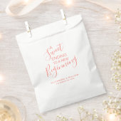 Een lief beginnend koraal bruiloft Snoep Bar Buffe Bedankzakje (Geknipt)