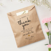 Een Lief dank u van ons aan u Rustieke bruiloft Bedankzakje (Gezegeld)