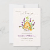 EEN LIEF HONINGJE IS ONDERWEG NAAR HET BABY SHOWER KAART (Voorkant)