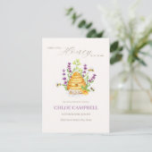 EEN LIEF HONINGJE IS ONDERWEG NAAR HET BABY SHOWER KAART (Staand voorkant)