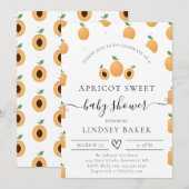 Een lief klein abrikoos baby shower kaart (Voorkant / Achterkant)