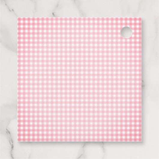 Een lief klein Baby roze strikken meisje Baby show Bedankjes Labels (Achterkant)