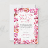 Een lief klein Baby Snoep Lijst meisje Baby shower Bedankkaart (Voorkant)