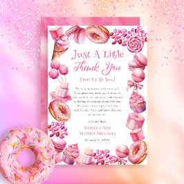 Een lief klein Baby Snoep Lijst meisje Baby shower Bedankkaart