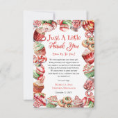 Een lief klein Baby Snoep Lijst meisje Baby shower Bedankkaart (Voorkant)