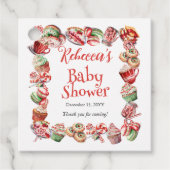Een lief klein Baby Snoepjes Lijst Baby shower Bedankjes Labels (Voorkant)