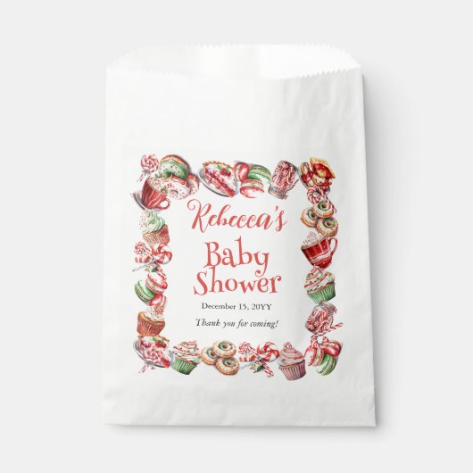 Een lief klein Baby Snoepjes Lijst Baby shower Bedankzakje (Voorkant)
