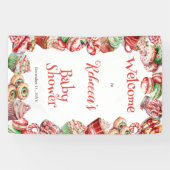 Een lief klein Baby Snoepjes Lijst Baby shower Spandoek (Horizontaal)