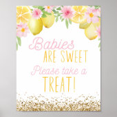 Een lief klein citroen Baby shower gunsten teken Poster (Voorkant)